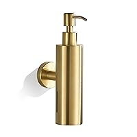 Soap Dispenser Wall Mounted,Wall Soap Dispenser for Bathroom,Wall Soap Pump Brushed Gold