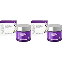 Andalou Naturals Goji Peptide Perfecting Cream, Age Defying Face Cream, Resveratrol CoQ10 Face Moisturizer, Supports Skin Collagen and Elastin & Helps Fight Fine Lines & Wrinkles, 1.7 fl oz