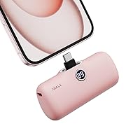iWALK Portable Charger 4800mAh 20W USB C Power Bank Small Fast Charging Docking Battery Pack with LED Display Compatible with iPhone 15,15 Plus,15 Pro,15 Pro Max,Pink