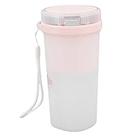 Mini Blender Cup 1500mah 300ml Stainless Steel Blades Electric Juicer Cup 1 Key Operation for Business Trips (Pink)