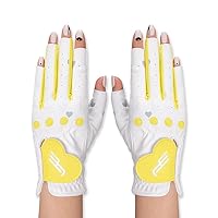 Golf Gloves for Women Ladies Soft Leather Accessories Breathable for Non Slip Gloves 1 Pair
