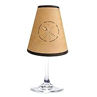 WS366 Silverware Paper White Wine Glass Shade, Parchment (Pack of 12)