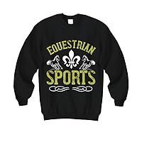 Horse Sweatshirt - Equestrian Sports - Black