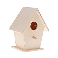 Wooden Bird Houses Wall Mounted Small Bird House with Perch for Outside Garden Bird Houses to Paint for Bird Watching Parrot Nest Bird Nesting Boxes Window Bird Nesting Boxes UK Bird Nesting Boxes