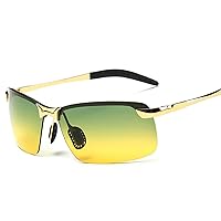 Day Night Vision Glasses for Men Driving - Anti Glare UV400 Polarized Safety Eyewear Night View Driver's Sunglasses