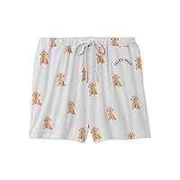 Gelato Pique Women's DOG Pattern Short Pants Gera Pique Pajamas Room Wear
