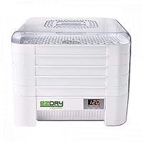 Excalibur ECB50B EZ Dry 5-Tray Stackable Electric Food Dehydrator With Temperature Control Featuring Heat Sensor Includes Mesh Screens, Yogurt Cups and Fruit Roll Sheets BPA Free, 5-Tray, Black