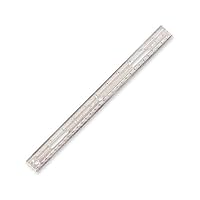 Charles Leonard Double Bevel Plastic Ruler with Raised Measurement Calibrations, UPC Coded, 12 Inches, Clear (80112)