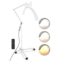 SOLLA Lash Light for Eyelash Extensions, 45W 24 Inch Dimmable LED Lash Lamp, Rotating Half Moon Floor Lamp for Nail Tech, Beauty, Tattoo Artists, Esthetician Half Moon Light for Lash Extension