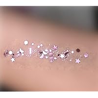 Craft Glitter Sequins Sparkle Glitter for Face, Arm, Hair, Nail, or Festival, Party Decoration - Pink, 10g