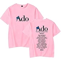 ADO T-Shirt ADO Wish World Tour Merch Tshirt Short Sleeve Crewneck Tshirt Men/Women Top