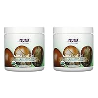 NOW Solutions, Certified Organic Shea Butter, Moisturizer For Rough And Dry Skin, 7-Ounce (Pack of 2)