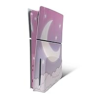 MightySkins Skin Compatible with Playstation 5 Slim Disk Edition Console Only - Baby Moon | Protective, Durable, and Unique Vinyl Decal wrap Cover | Easy to Apply | Made in The USA