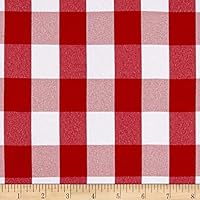Picnic Gingham Yarn-Dyed Red/White, Fabric by the Yard