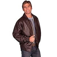 Scully Western Jacket Mens Lambskin Leather Zip Front Lined F0_245