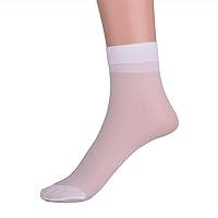 TiaoBug Men's 3 pairs Casual Sheer Soft Silk Summer Dress Socks Crew Socks