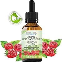 RED RASPBERRY SEED OIL ORGANIC. 100% PURE VIRGIN UNREFINED COLD PRESSED For Skin, Hair, Lip and Nail Care (1 Fl.oz. - 30 ml.)