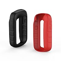 Compatible Silicone Protective Cases Replacement for Garmin eTrex 10 20 30 20x 22x 30x 32x Handheld GPS Navigator Frame Protector Covers (Black + Red)