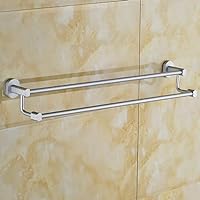 Towel Rail Chrome Stainless Steel Bath Rack Wall Mounted Towel Rack Holder, Towel Holder for Kitchen, Bathroom, Toilet/40Cm