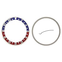 Ewatchparts PEPSI BEZEL & INSERT COMPATIBLE WITH ROLEX GMT MASTER I, II BLUE/RED 16700 16710 SAPPHIRE