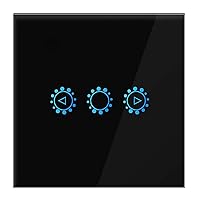 Smart Life WiFi Tuya Ewelink Light Dimmer Wall Switch Touch Glass Panel Time Wireless Remote Control Voice Control Black Tuya APP
