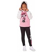 Disney Kids 3 Piece Sweater Hoodie, Short Sleeve T-Shirt & Jogger Set (Minnie Mouse, 5)