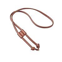 PU Leather Drawstring Pull String Purse Strap for Bucket Bag Shoulder Bags (Dark Brown)