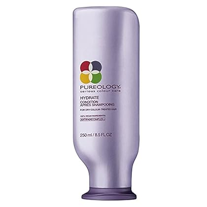 Pureology | Hydrate Moisturizing Conditioner | For Medium to Thick Dry, Color Treated Hair | Sulfate-Free | Vegan | 8.5 Fl Oz
