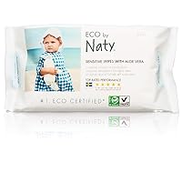 Naty Eco-Sensitive Baby Wipes with Aloe - Resealable Top - 56 ct
