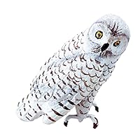 Melody Jane Dollhouse Snowy Owl Miniature Outdoor Bird Animal Garden Accessory