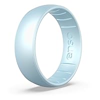 Enso Rings Classic Birthstone Silicone Ring – Unisex Wedding Engagement Band – Comfortable Breathable Band – 6.6mm Wide, 1.75mm Thick