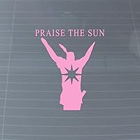 Praise The Sun Knight Gesture Dark Gaming Souls Vinyl Decal (Bubblegum Pink)