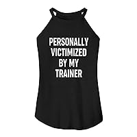 Personally Victimized by My Trainer Letter Halter Tank Tops Women Summer Sleeveless Racerback Workout Yoga Camis