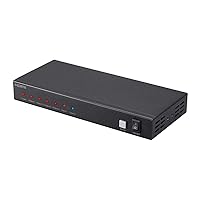 Monoprice Blackbird 4K 2x4 HDMI Splitter and Switch - Dolby Vision and Dolby TrueHD Support, Built in Automatically Adjusting Amplifier, 4K@60Hz, HDCP 2.2, Black