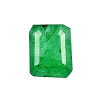 3.75 Carat Natural EGL Certified Brilliant Emerald Cut 10 x 8 mm Green Emerald Loose Gemstone for Ring