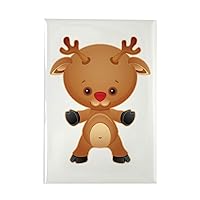 Rectangle Magnet Christmas Cuties Rudolf The Red Nose Reindeer