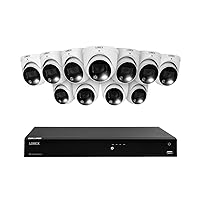 Fusion 4K 16 Camera Capable (Wired/Fusion WiFi) NVR System 4TB 11 Dome Active Deterrence White