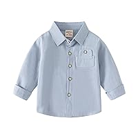 Inner Tops Kids Toddler Flannel Shirt Jacket Soild Long Sleeve Lapel Button Down Shacket Baby Boys Boy Athletic