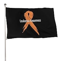 Leukemia Awareness Single Side Printed Flags with Brass Grommets for Garden Porch Decor 24x35 in