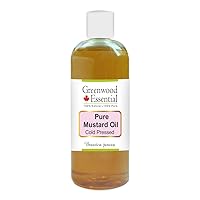 Pure Mustard Oil (Brassica juncea) 100% Natural Therapeutic Grade Cold Pressed for Personal Care 200ml (6.76 oz)