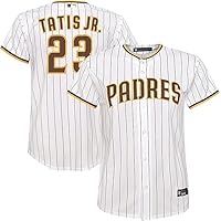 Outerstuff Fernando Tatis Jr. San Diego Padres White Stripes Kids 4-7 Home Player Jersey