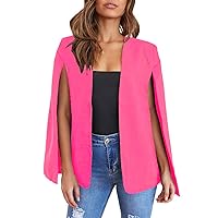 Flybony Cape Sleeve Blazer Jackets for Women Elegant Casual Cape Coat