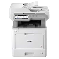 Brother Color MFC-L9570CDW All-in-One Wireless Business Laser Printer, White - Print Copy Scan Fax - 7