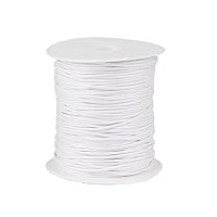 100 Yards/Roll 1.5mm Waxed Cotton Cord Beading Braided Thread Macrame Crafting String Rope for DIY Bracelet Necklace Jewelry Making White