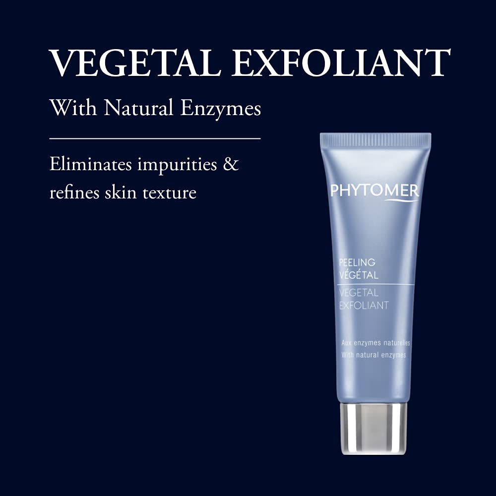 PHYTOMER Vegetal Exfoliant with Natural Enzyme Gentle Face Exfoliator | Cleanses, Eliminates Impurities, Refines Skin's Texture | Safe, Natural Ingredients | Sustainable & Eco-Friendly | 50ml