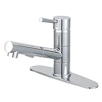 Kingston Brass LS8401DL Concord Pull-Out Sprayer Kitchen Faucet, Polished Chrome