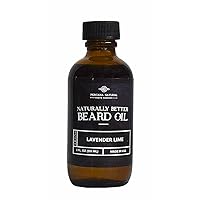 MNSC Lavender Lime Naturally Better Beard Oil & Conditioner - Softens, Smooths, & Strengthens Beard Growth, Hypoallergenic, All-Natural, Plant-Derived, Made in USA