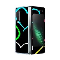 MightySkins Carbon Fiber Skin for Samsung Galaxy Fold | Protective, Durable Textured Carbon Fiber Finish | Easy to Apply, Remove, and Change Styles | Made in The USA Hearts