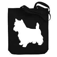 Norwich Terrier SILHOUETTE Canvas Tote Bag 10.5