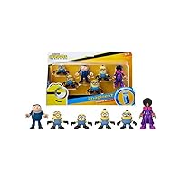 Fisher-Price Imaginext Minions Figure Pack, Set of 6 Film Character Figures for Preschool Kids Ages 3-8 Years
